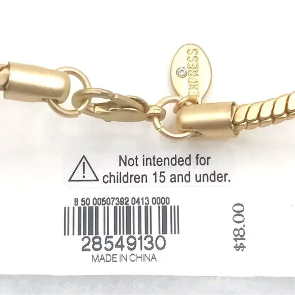 Express Gold Round Chain Tennis Bracelet - Picture 4 of 5